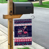 Flamingo I Am The Reason Santa Has A Naughty Christmas Garden Flag Xmas Holiday Patterns - Wonder Print Shop