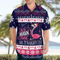 Flamingo I Am The Reason Santa Has A Naughty Christmas Hawaiian Shirt Xmas Holiday Patterns - Wonder Print Shop