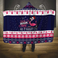 Flamingo I Am The Reason Santa Has A Naughty Christmas Hooded Blanket Xmas Holiday Patterns - Wonder Print Shop
