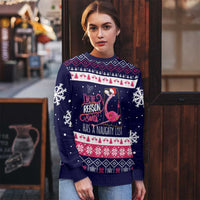 Flamingo I Am The Reason Santa Has A Naughty Christmas Ugly Christmas Sweater Xmas Holiday Patterns - Wonder Print Shop