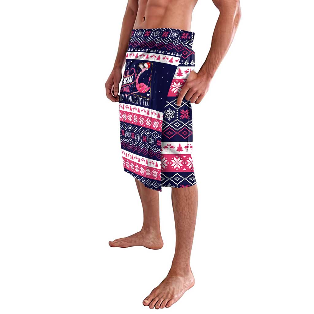 Flamingo I Am The Reason Santa Has A Naughty Christmas Lavalava Xmas Holiday Patterns - Wonder Print Shop