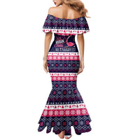 Flamingo I Am The Reason Santa Has A Naughty Christmas Mermaid Dress Xmas Holiday Patterns - Wonder Print Shop