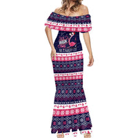 Flamingo I Am The Reason Santa Has A Naughty Christmas Mermaid Dress Xmas Holiday Patterns - Wonder Print Shop