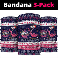 Flamingo I Am The Reason Santa Has A Naughty Christmas Neck Gaiter Xmas Holiday Patterns - Wonder Print Shop