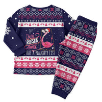 Flamingo I Am The Reason Santa Has A Naughty Christmas Pajama Set Xmas Holiday Patterns - Wonder Print Shop