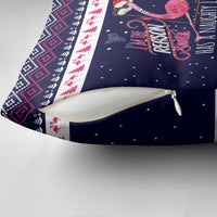 Flamingo I Am The Reason Santa Has A Naughty Christmas Pillow Cover Xmas Holiday Patterns - Wonder Print Shop