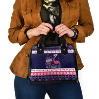 Flamingo I Am The Reason Santa Has A Naughty Christmas Shoulder Handbag Xmas Holiday Patterns - Wonder Print Shop