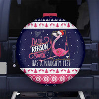 Flamingo I Am The Reason Santa Has A Naughty Christmas Spare Tire Cover Xmas Holiday Patterns - Wonder Print Shop