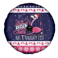 Flamingo I Am The Reason Santa Has A Naughty Christmas Spare Tire Cover Xmas Holiday Patterns - Wonder Print Shop