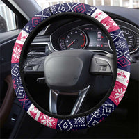 Flamingo I Am The Reason Santa Has A Naughty Christmas Steering Wheel Cover Xmas Holiday Patterns - Wonder Print Shop