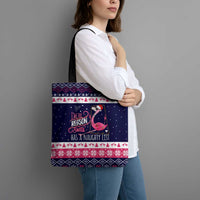 Flamingo I Am The Reason Santa Has A Naughty Christmas Tote Bag Xmas Holiday Patterns - Wonder Print Shop