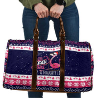 Flamingo I Am The Reason Santa Has A Naughty Christmas Travel Bag Xmas Holiday Patterns - Wonder Print Shop