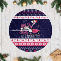 Flamingo I Am The Reason Santa Has A Naughty Christmas Tree Skirt Xmas Holiday Patterns - Wonder Print Shop
