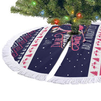Flamingo I Am The Reason Santa Has A Naughty Christmas Tree Skirt Xmas Holiday Patterns - Wonder Print Shop