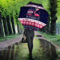Flamingo I Am The Reason Santa Has A Naughty Christmas Umbrella Xmas Holiday Patterns - Wonder Print Shop