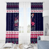 Flamingo I Am The Reason Santa Has A Naughty Christmas Window Curtain Xmas Holiday Patterns - Wonder Print Shop