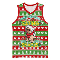 French Bulldog See You Eating Snacks Christmas Basketball Jersey Xmas Holiday Patterns - Wonder Print Shop