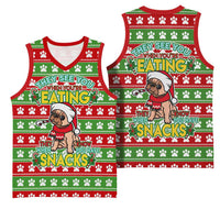 French Bulldog See You Eating Snacks Christmas Basketball Jersey Xmas Holiday Patterns - Wonder Print Shop