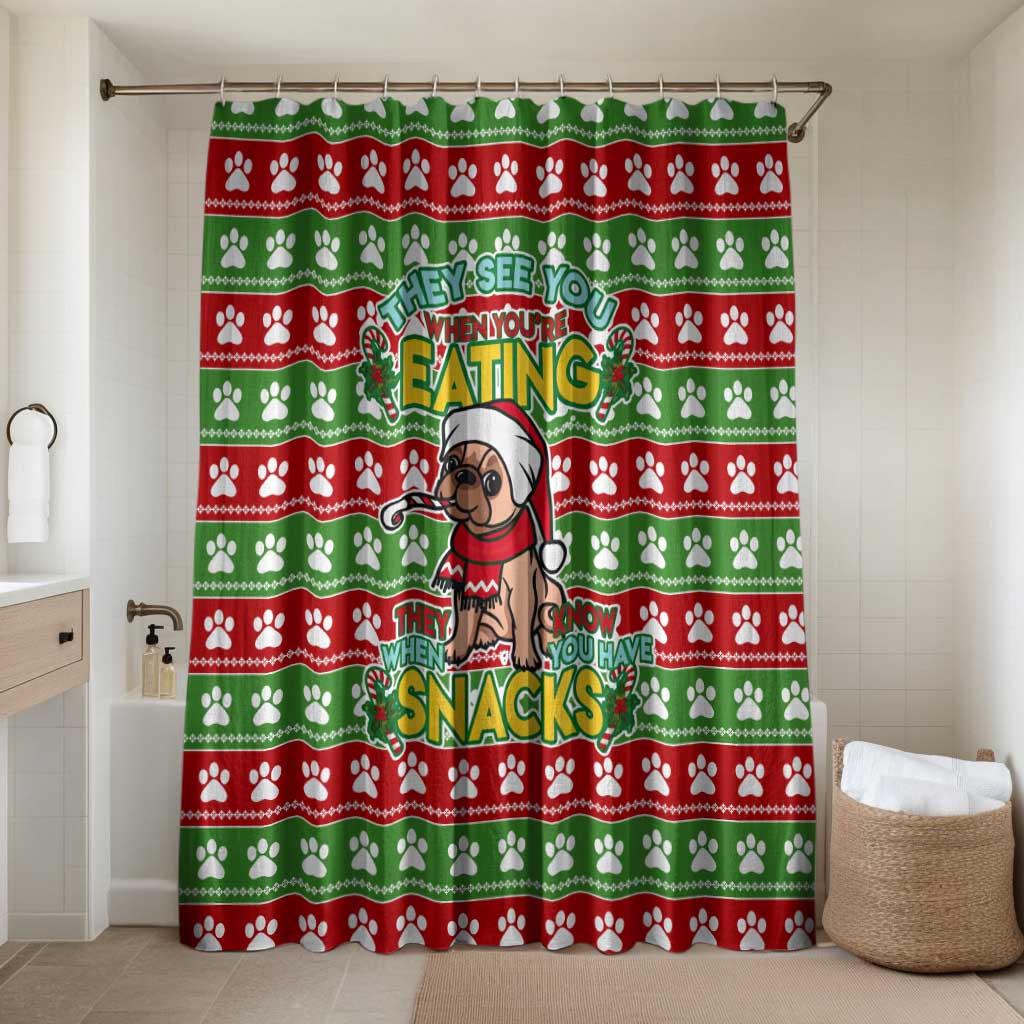 French Bulldog See You Eating Snacks Christmas Bathroom Set Xmas Holiday Patterns - Wonder Print Shop