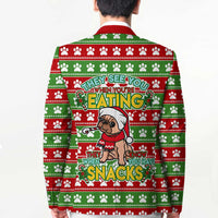 French Bulldog See You Eating Snacks Christmas Blazer Xmas Holiday Patterns - Wonder Print Shop