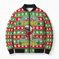 French Bulldog See You Eating Snacks Christmas Bomber Puffer Jacket Xmas Holiday Patterns - Wonder Print Shop