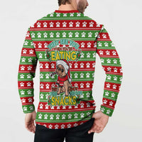 French Bulldog See You Eating Snacks Christmas Button Sweatshirt Xmas Holiday Patterns - Wonder Print Shop