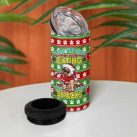 French Bulldog See You Eating Snacks Christmas 4 in 1 Can Cooler Tumbler Xmas Holiday Patterns - Wonder Print Shop