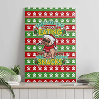 French Bulldog See You Eating Snacks Christmas Canvas Wall Art Xmas Holiday Patterns - Wonder Print Shop