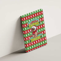 French Bulldog See You Eating Snacks Christmas Canvas Wall Art Xmas Holiday Patterns - Wonder Print Shop
