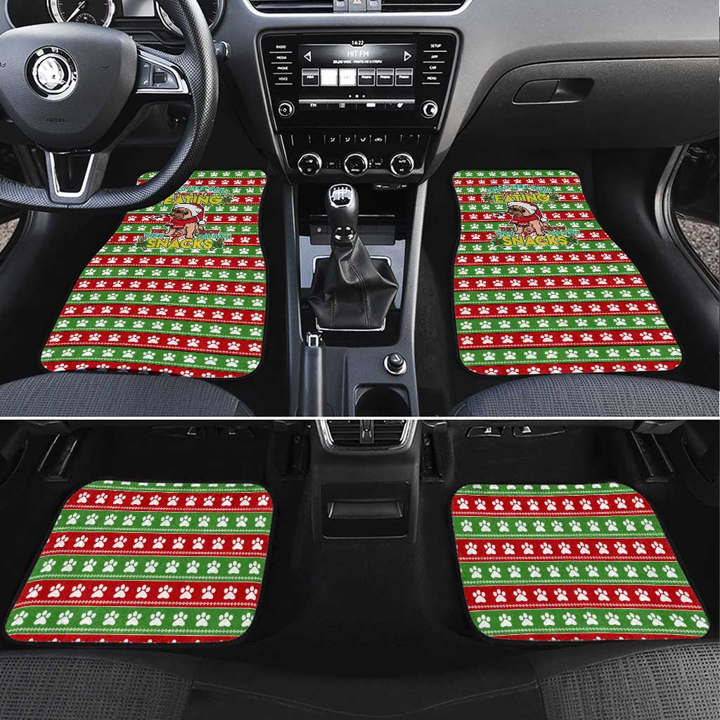 French Bulldog See You Eating Snacks Christmas Car Mats Xmas Holiday Patterns - Wonder Print Shop