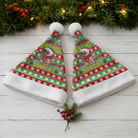 French Bulldog See You Eating Snacks Christmas Santa Hat Xmas Holiday Patterns - Wonder Print Shop