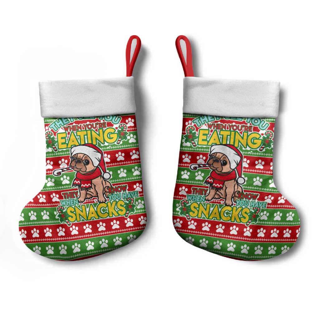 French Bulldog See You Eating Snacks Christmas Stocking Xmas Holiday Patterns - Wonder Print Shop