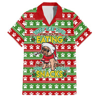 French Bulldog See You Eating Snacks Christmas Family Matching Long Sleeve Bodycon Dress and Hawaiian Shirt Xmas Holiday Patterns - Wonder Print Shop