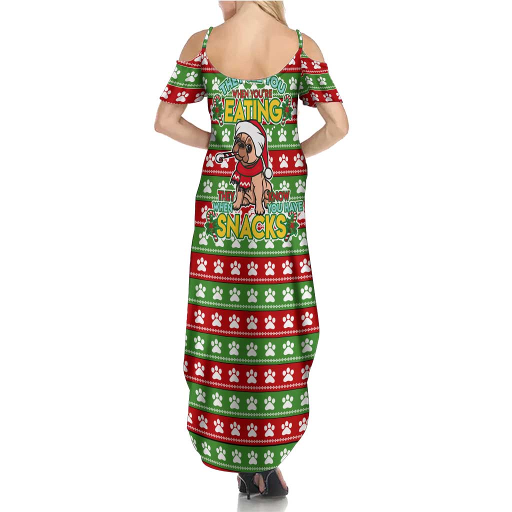 French Bulldog See You Eating Snacks Christmas Family Matching Summer Maxi Dress and Hawaiian Shirt Xmas Holiday Patterns - Wonder Print Shop