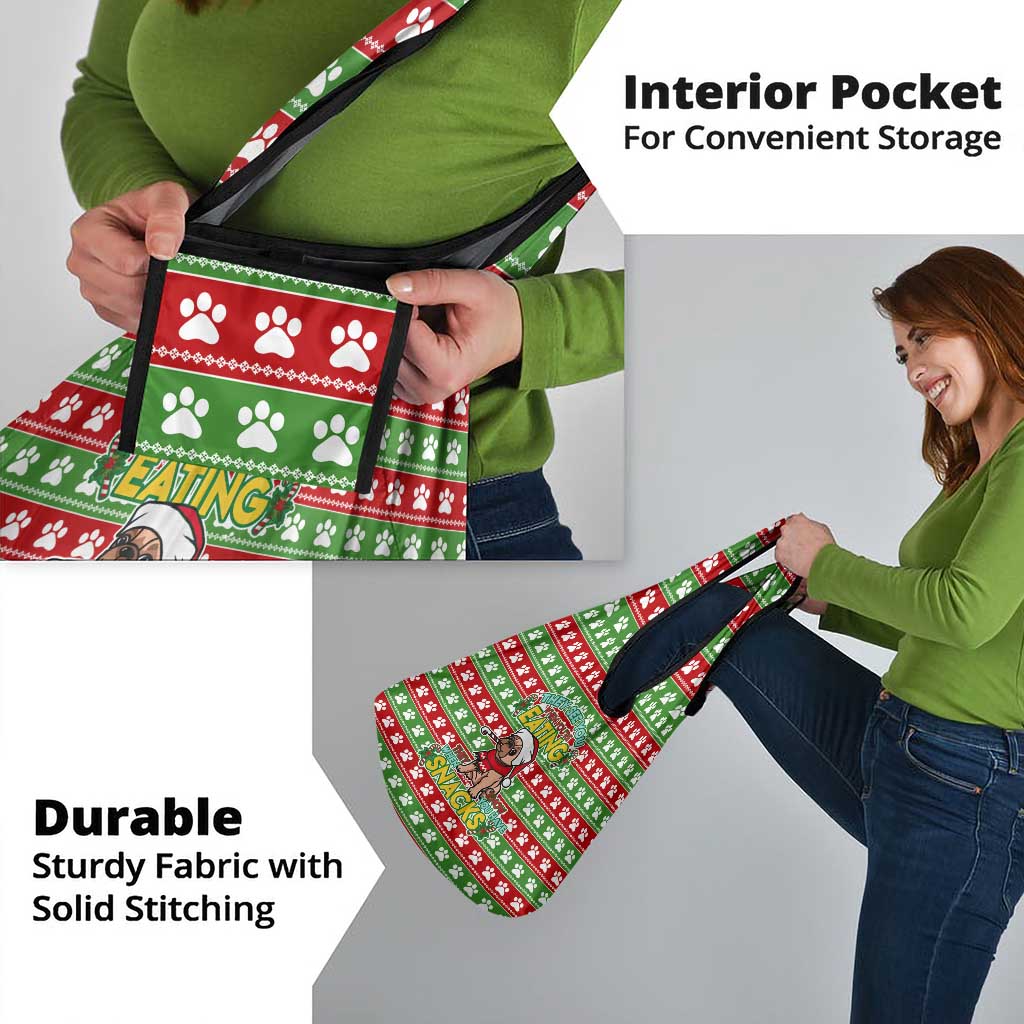 French Bulldog See You Eating Snacks Christmas Grocery Bag Xmas Holiday Patterns - Wonder Print Shop