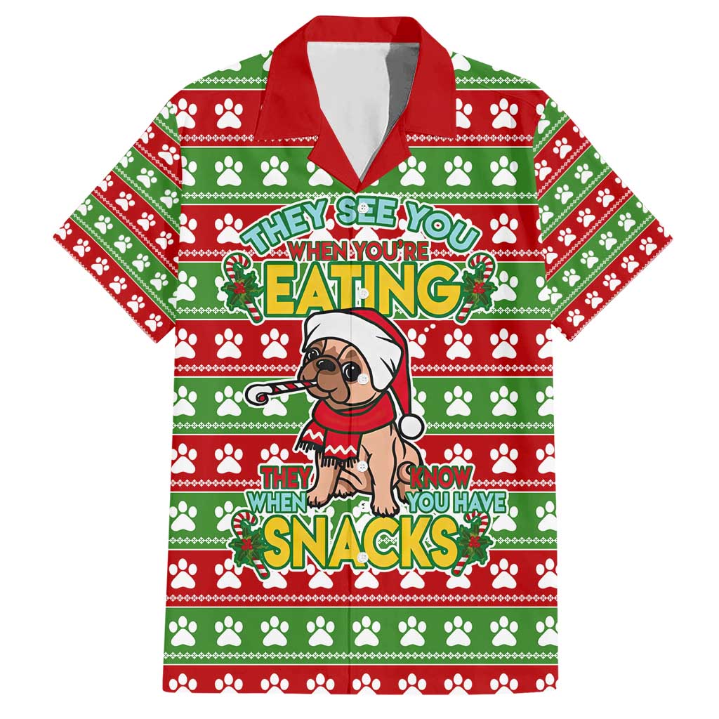 French Bulldog See You Eating Snacks Christmas Hawaiian Shirt Xmas Holiday Patterns - Wonder Print Shop