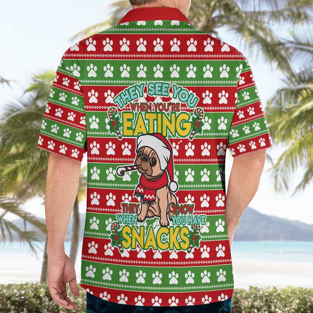 French Bulldog See You Eating Snacks Christmas Hawaiian Shirt Xmas Holiday Patterns - Wonder Print Shop