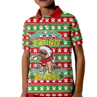 French Bulldog See You Eating Snacks Christmas Kid Polo Shirt Xmas Holiday Patterns - Wonder Print Shop