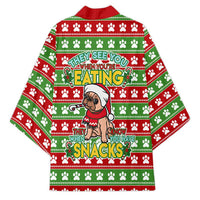 French Bulldog See You Eating Snacks Christmas Kimono Xmas Holiday Patterns - Wonder Print Shop