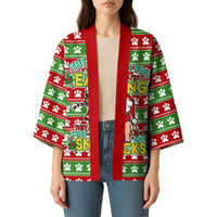 French Bulldog See You Eating Snacks Christmas Kimono Xmas Holiday Patterns - Wonder Print Shop