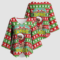 French Bulldog See You Eating Snacks Christmas Kimono Sleeve Blouse Xmas Holiday Patterns - Wonder Print Shop