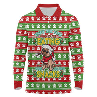 French Bulldog See You Eating Snacks Christmas Long Sleeve Polo Shirt Xmas Holiday Patterns - Wonder Print Shop