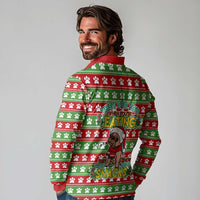 French Bulldog See You Eating Snacks Christmas Long Sleeve Polo Shirt Xmas Holiday Patterns - Wonder Print Shop