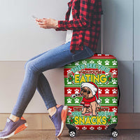 French Bulldog See You Eating Snacks Christmas Luggage Cover Xmas Holiday Patterns - Wonder Print Shop