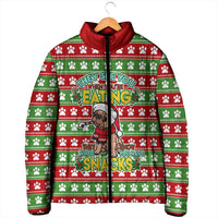 French Bulldog See You Eating Snacks Christmas Padded Jacket Xmas Holiday Patterns - Wonder Print Shop
