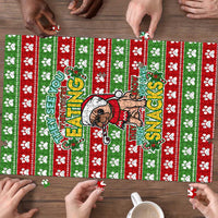 French Bulldog See You Eating Snacks Christmas Puzzle Xmas Holiday Patterns - Wonder Print Shop