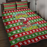 French Bulldog See You Eating Snacks Christmas Quilt Bed Set Xmas Holiday Patterns - Wonder Print Shop