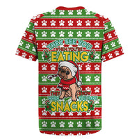 French Bulldog See You Eating Snacks Christmas Rugby Jersey Xmas Holiday Patterns - Wonder Print Shop