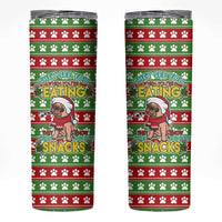 French Bulldog See You Eating Snacks Christmas Skinny Tumbler Xmas Holiday Patterns - Wonder Print Shop