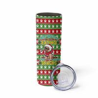 French Bulldog See You Eating Snacks Christmas Skinny Tumbler Xmas Holiday Patterns - Wonder Print Shop